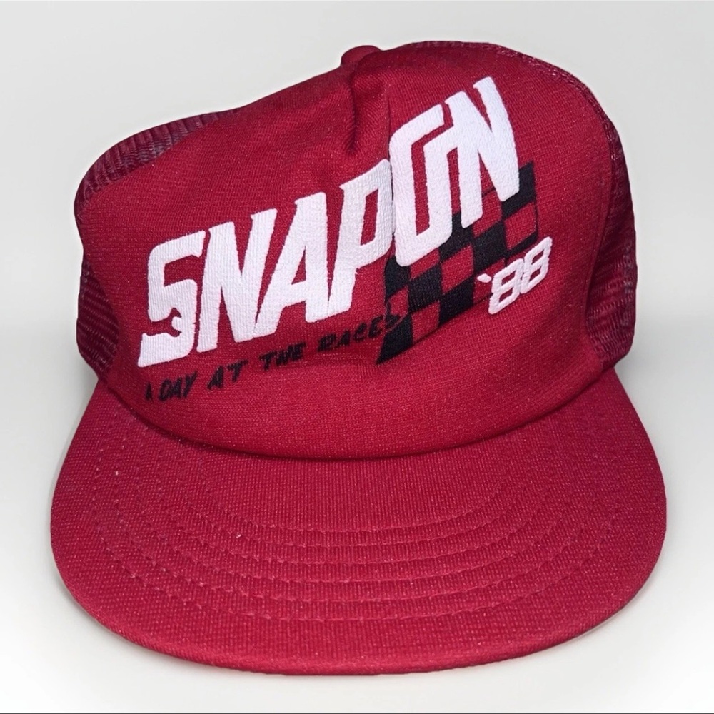 VTG Snap-On Tools Day At The Races ‘88 Foam Trucker Hat Snapback Adjustable USA